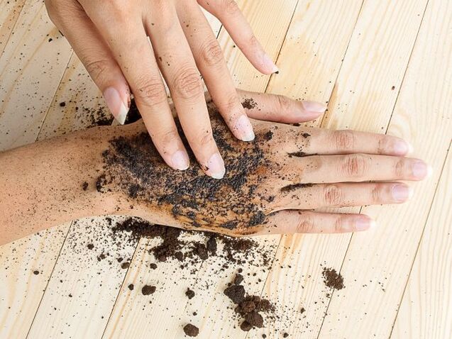 Salt and coffee manual scrub